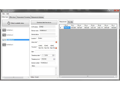 Diagnostic software for creep and crack monitoring > Online input